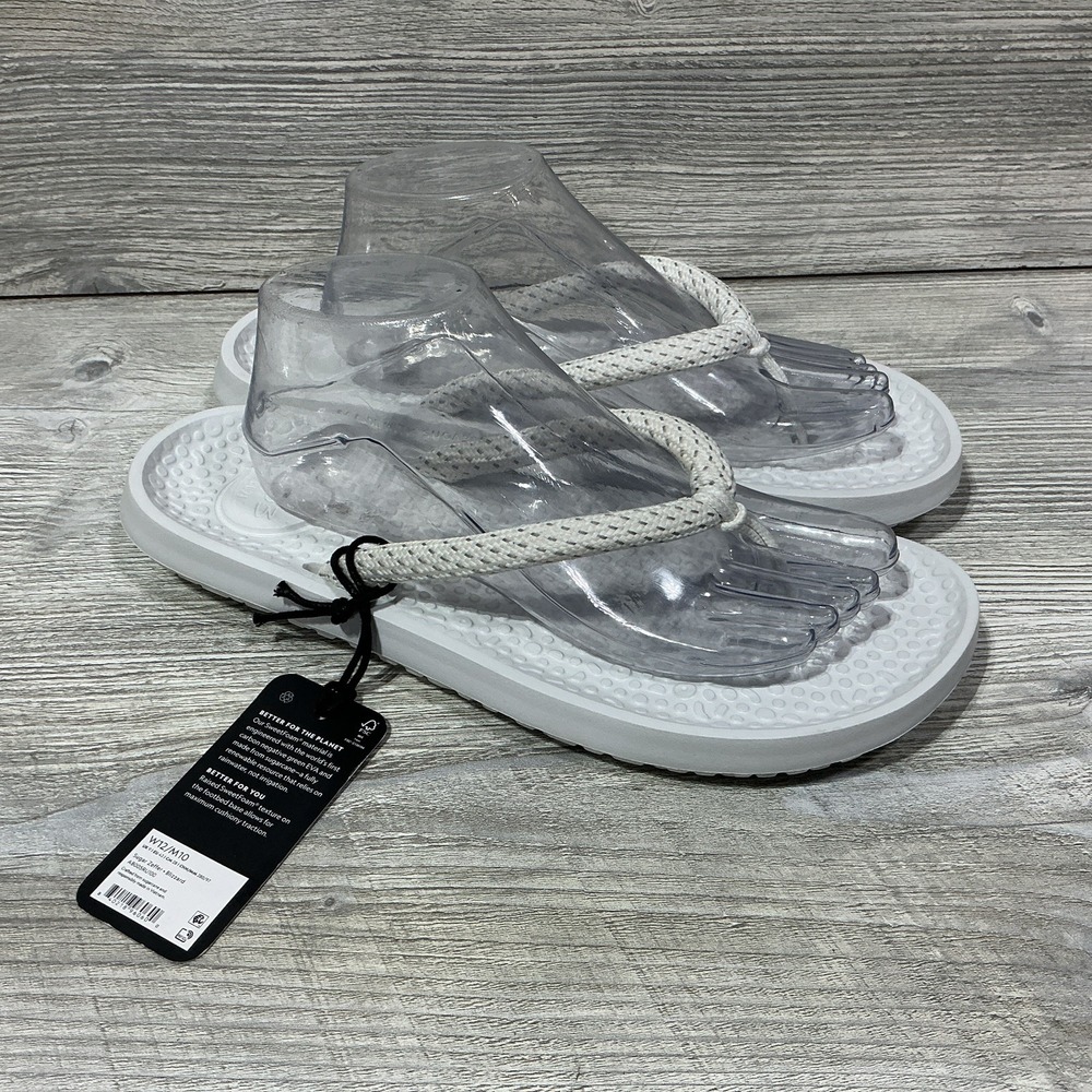 Allbirds Sugar Zeffer Flip Flops Sandals White Summer Size Mens 10 Womens 12 NWT